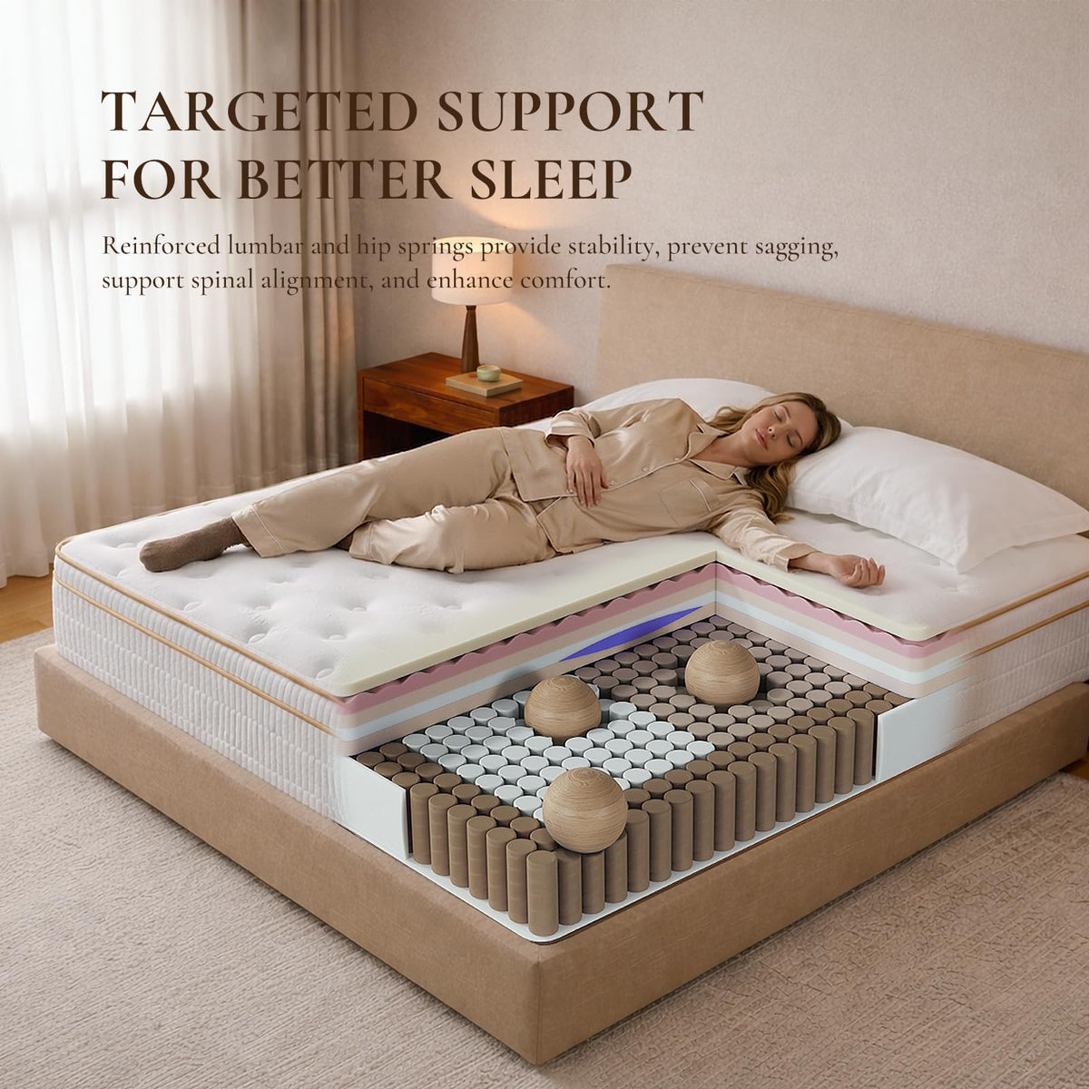 Full Size 12 Inch Medium Firm Hybrid Mattress H300139