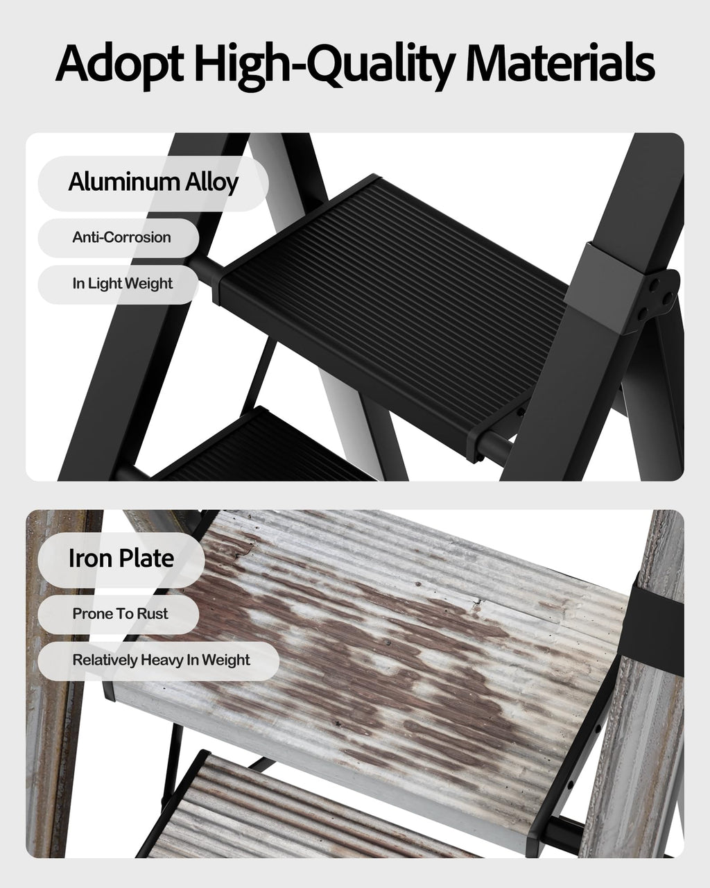 5 Step Aluminum Folding Ladder Q1987