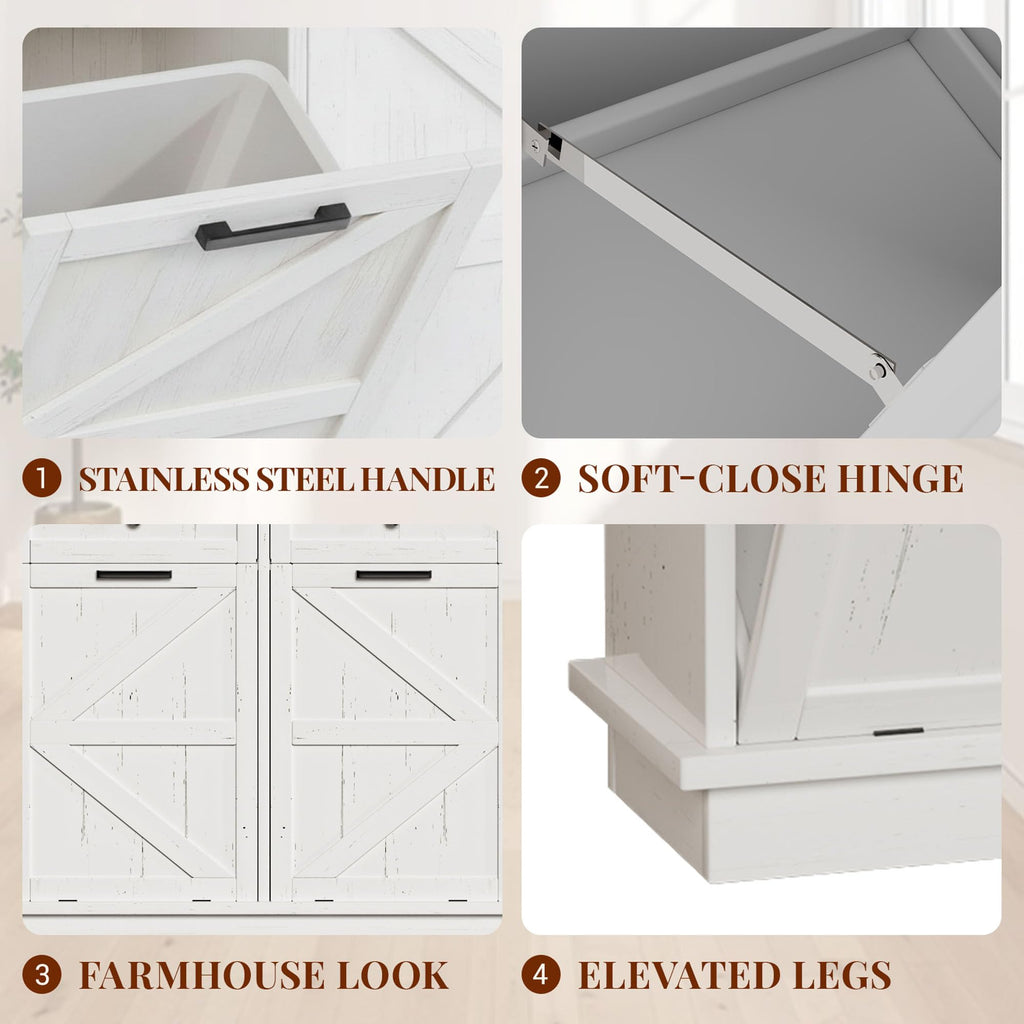 10 Gallon Double Tilt Out Trash Can Cabinet A9093