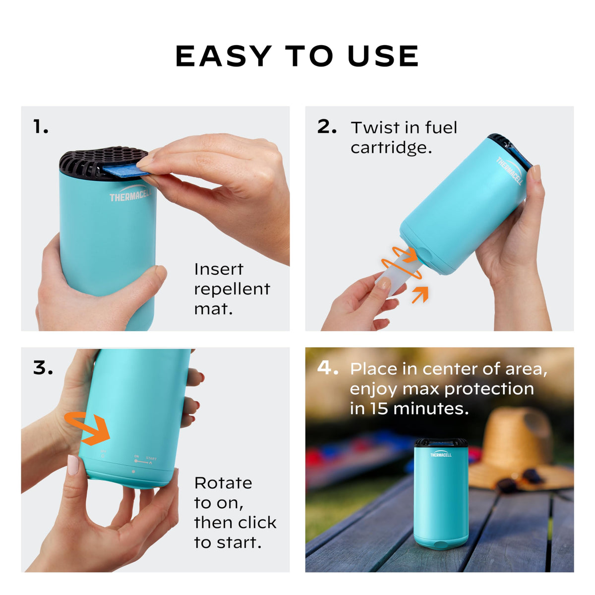 Mosquito Repeller with 24-Hour Refill & 6 Repellent Mats O57069
