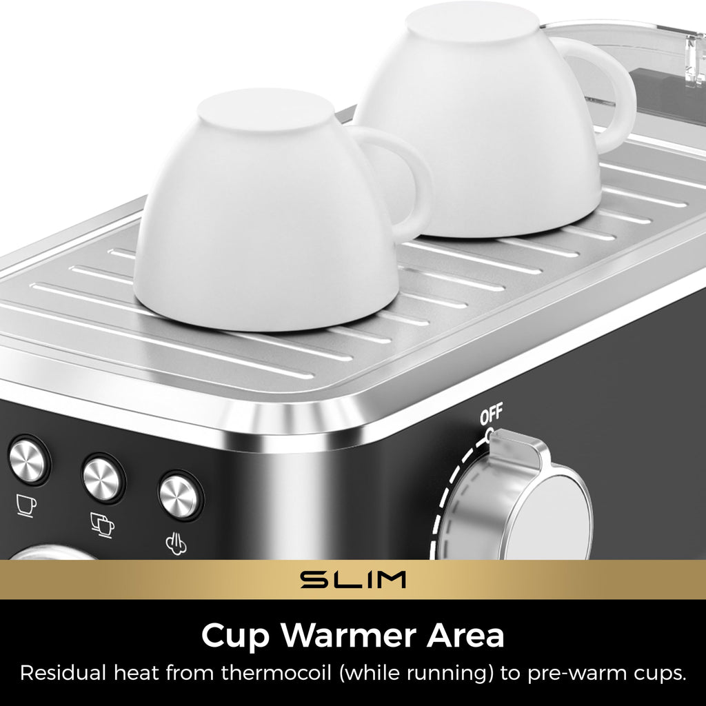 Slim Espresso Machine with Milk Frother Q551712