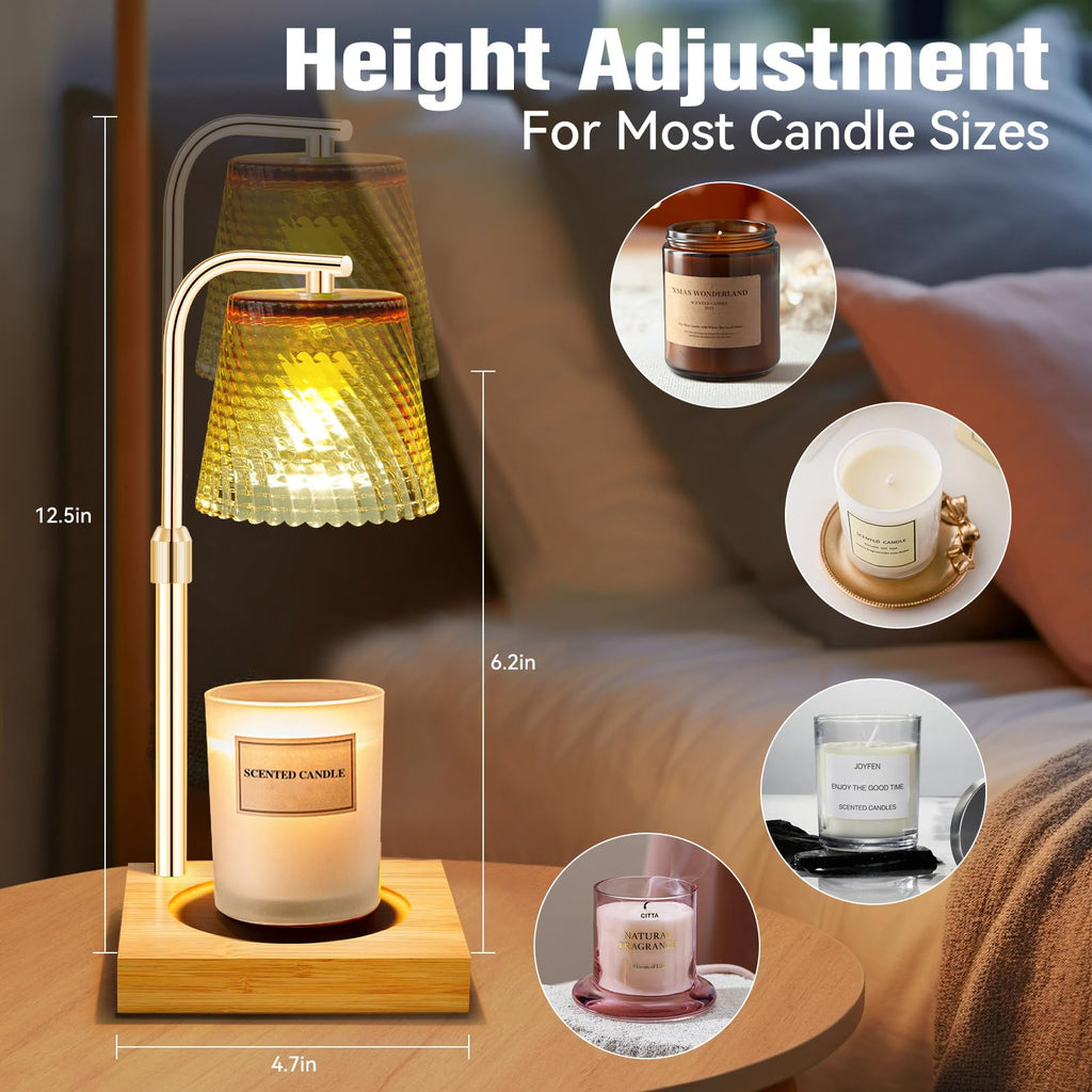 Height Adjustable Dimmable Candle Warmer Lamp with Timer A865