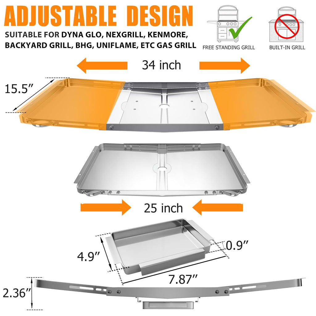 Grease Tray with Catch Pan (25-34 inch) O178493