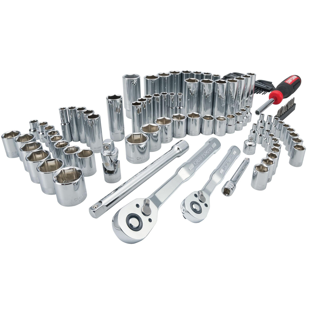 105 Pcs Standard and Metric Mechanics Tool Set with Case Q285