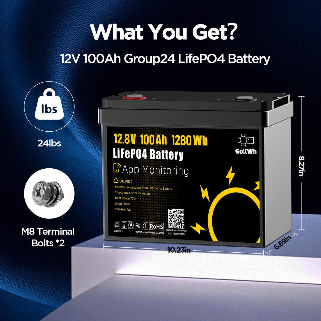 12V 100Ah LiFePO4 Lithium Battery J6204