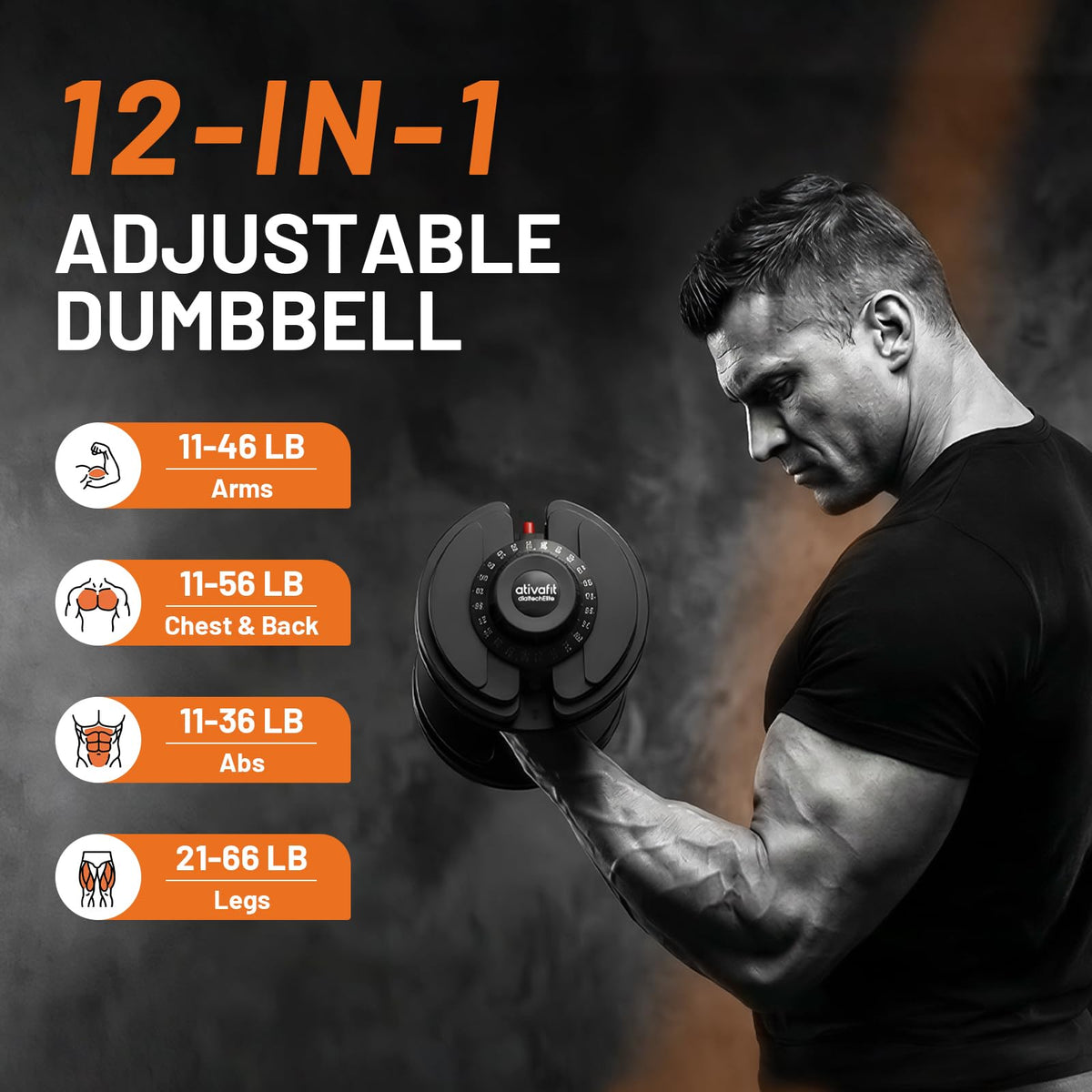 Adjustable Dumbbells Set 5–88LB R6540