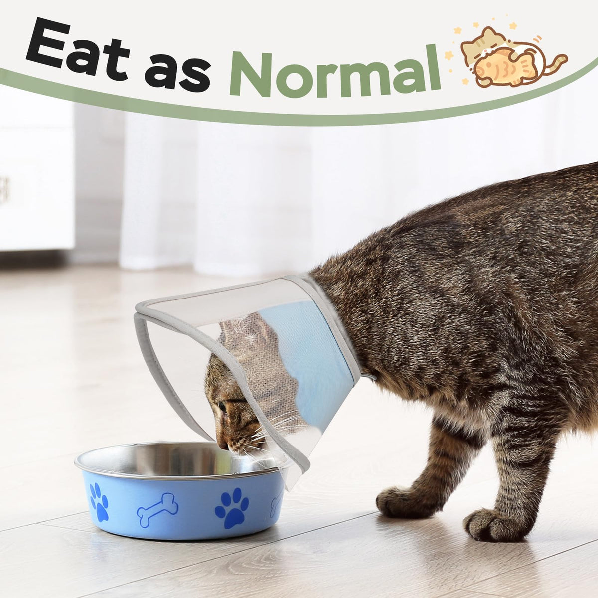Soft Waterproof Mesh Cat Recovery Cone Collar P28538