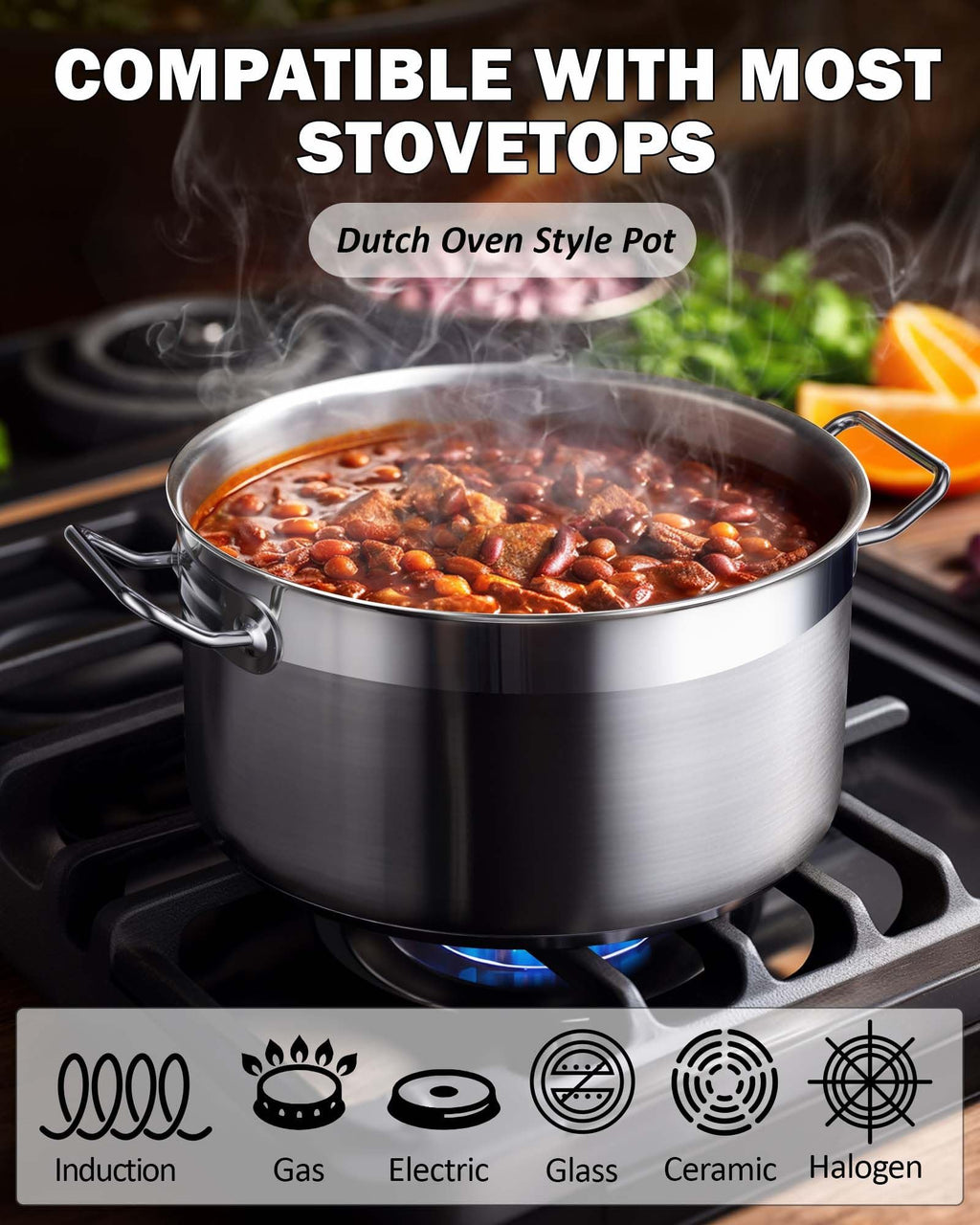 9 Quart Stainless Steel Stock Pot C309