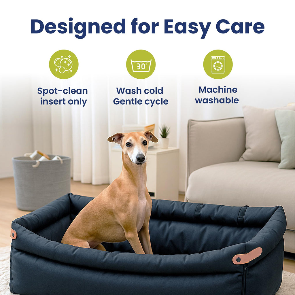2-in-1 Pet Car Seat & Convertible Travel Dog Bed, XL, Black R767837