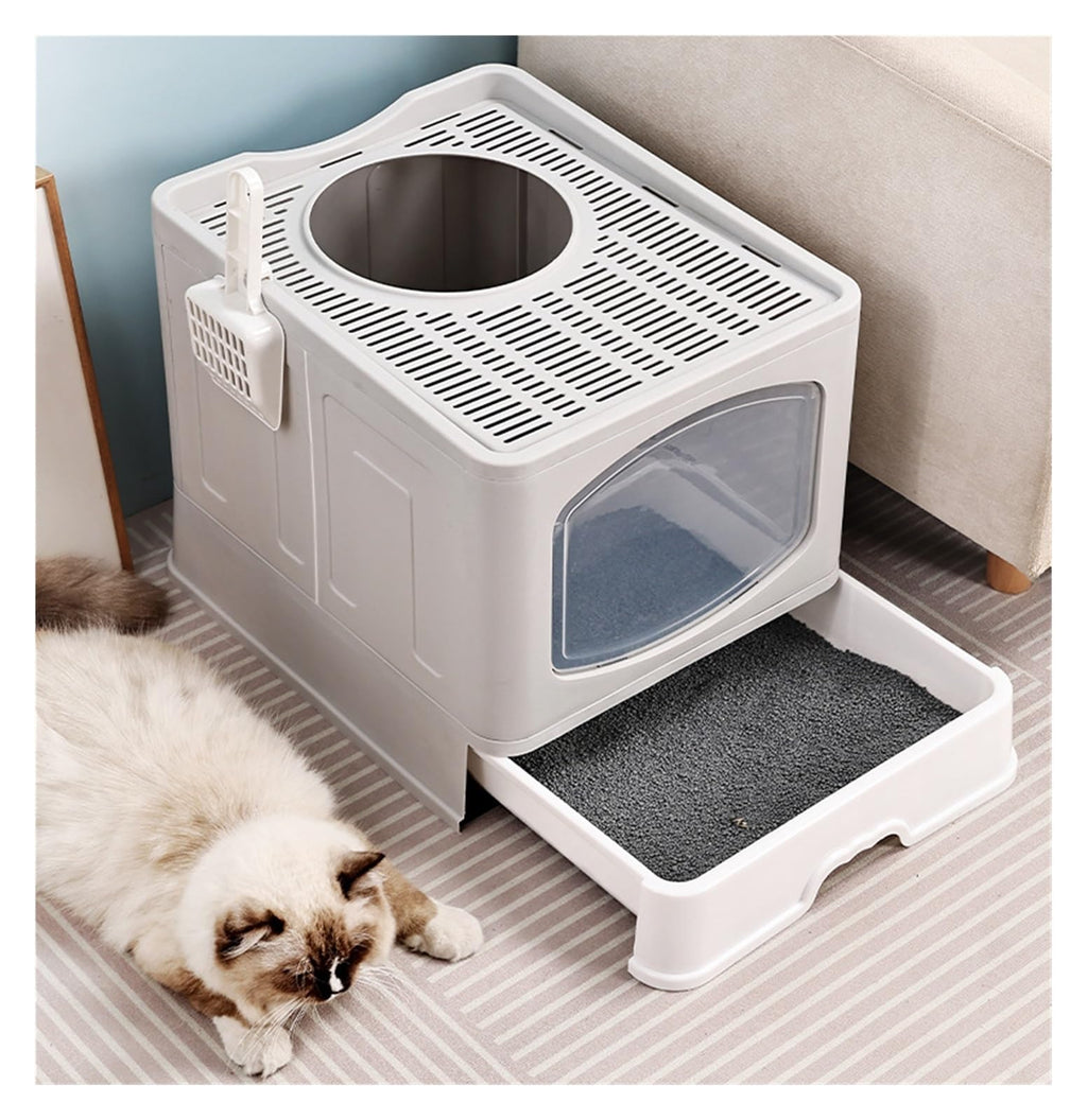 Foldable Cat Litter Box with Lid C645