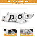 Anti-Fogging Headlights Assembly Black Housing with H11 HB3 Bulbs V650