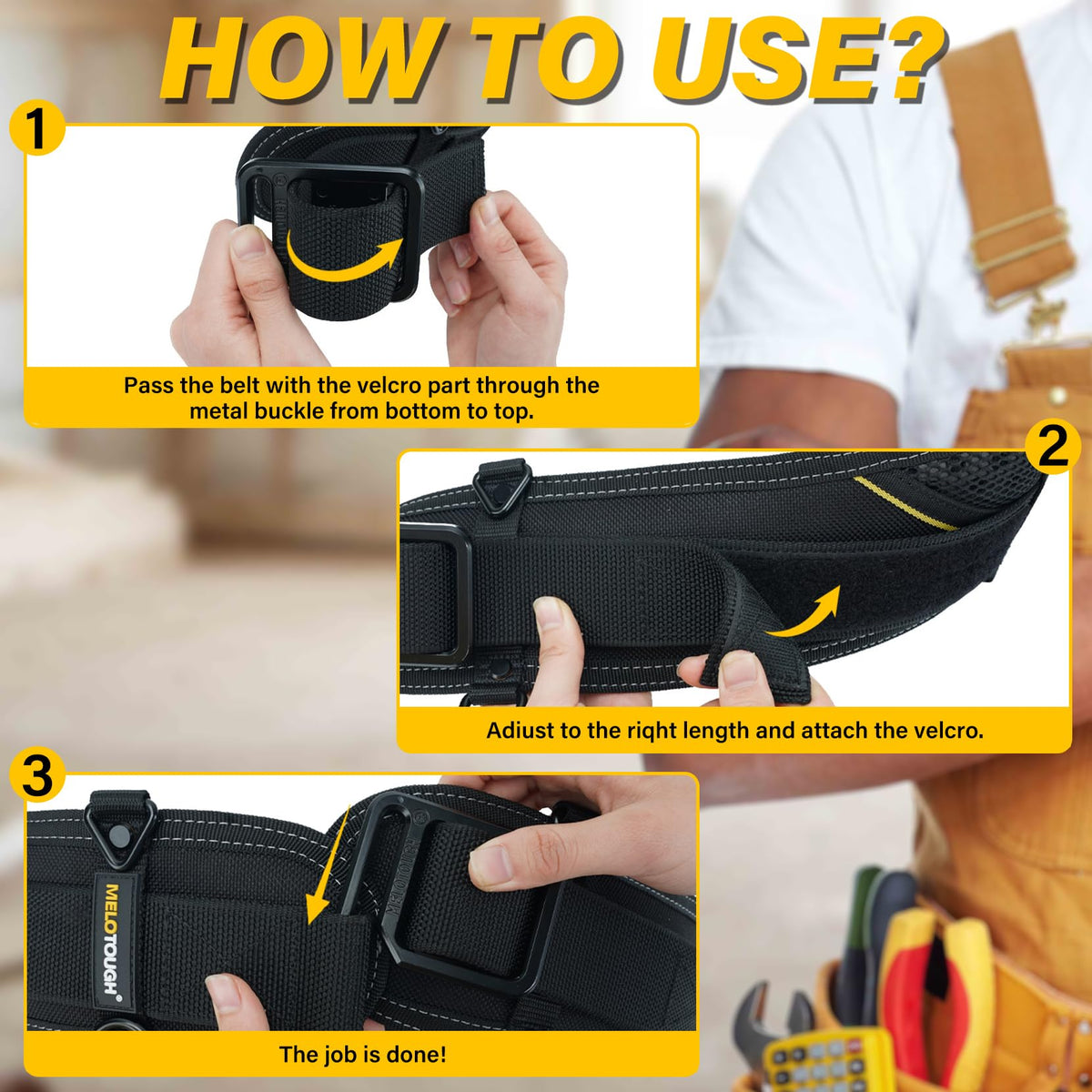Padded Electrician Tool Belt V8681