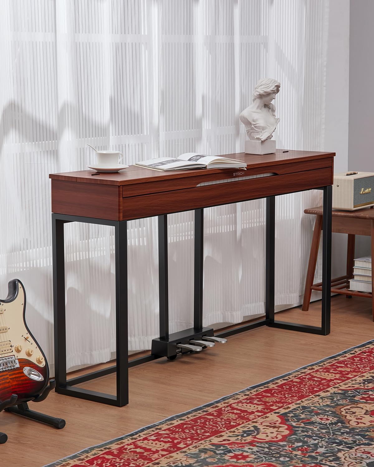 88 Keys Hammer-Action Fully Weighted Digital Piano with Furniture Stand L6869