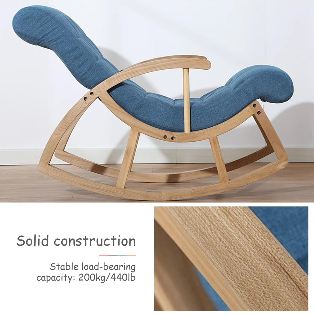 Upholstered Rocking Chair with High Backrest F889