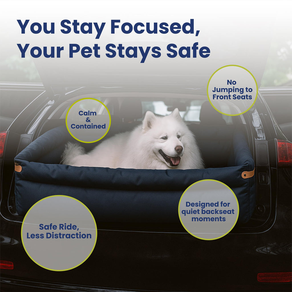 2-in-1 Pet Car Seat & Convertible Travel Dog Bed, XL, Black R767837