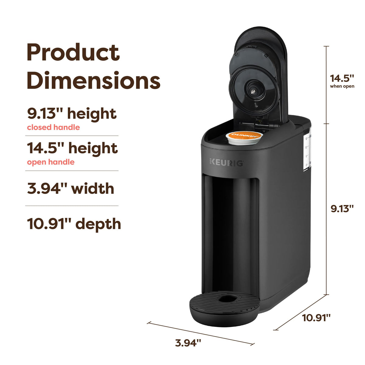 Single Serve K-Cup Pod Coffee Maker, Black Z81579
