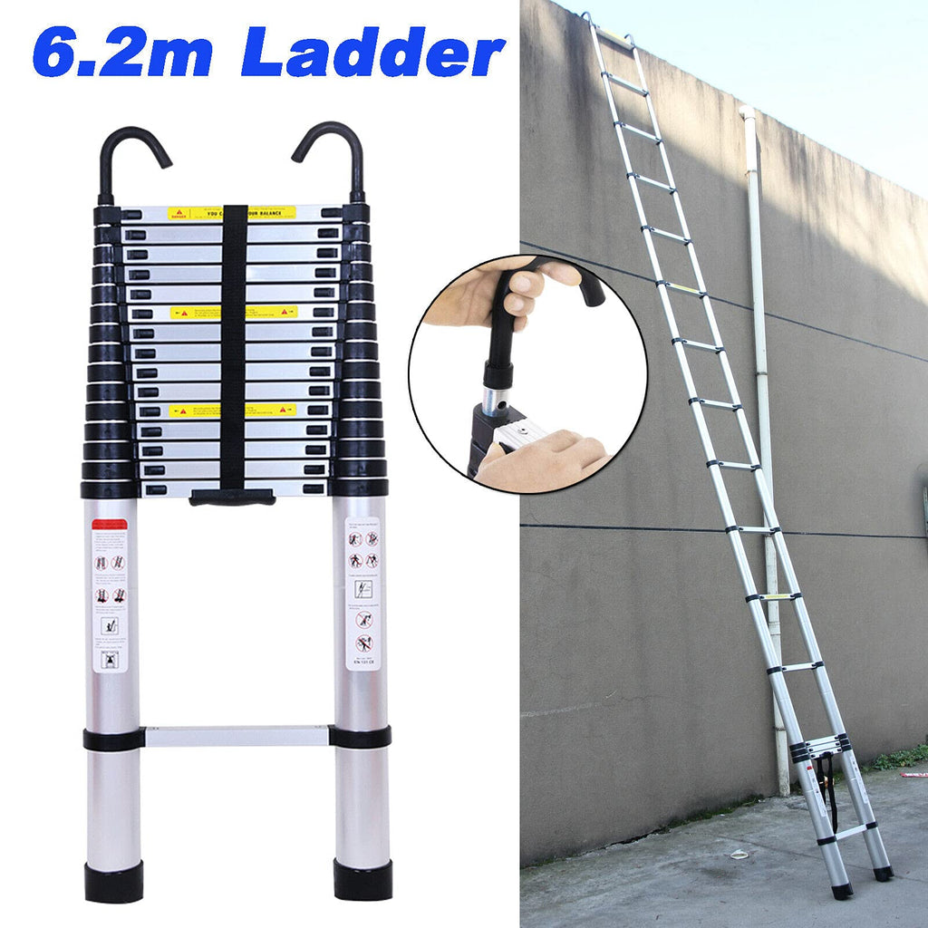 20.34 FT Aluminum Telescoping Ladder 330 Lb Capacity R38509