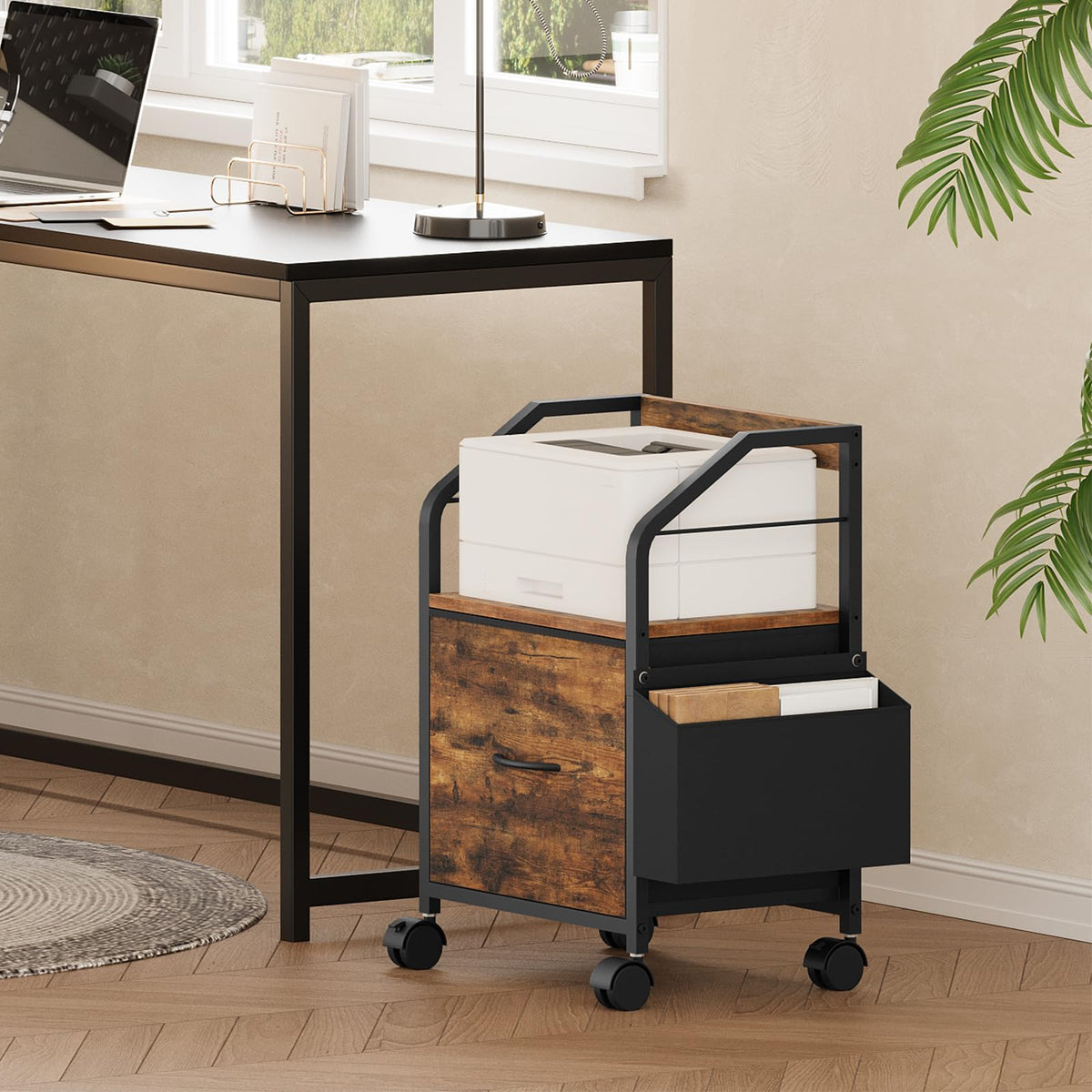 Small Rolling File Cabinet E611