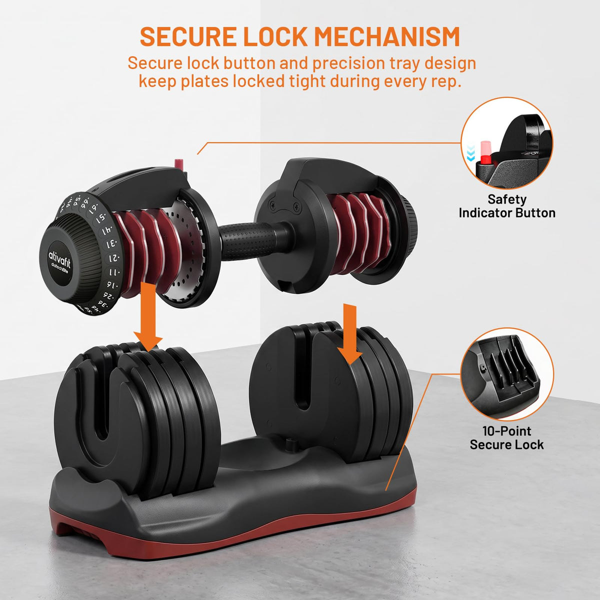 Adjustable Dumbbells Set 5–88LB R6540
