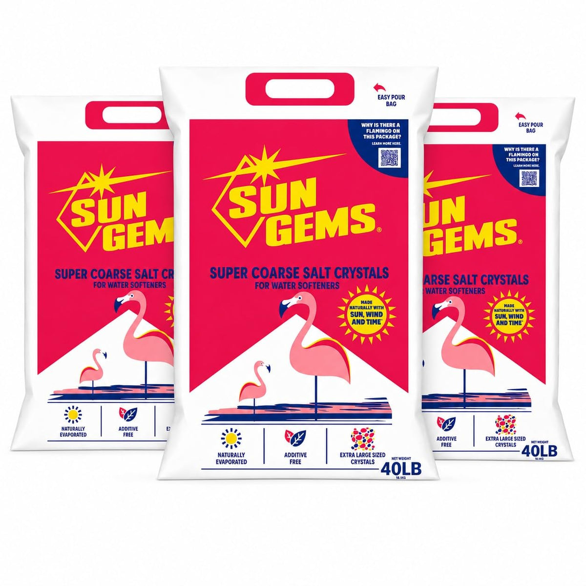 Super Coarse Water Softener Salt Crystals 40 lb Additive Free K90845