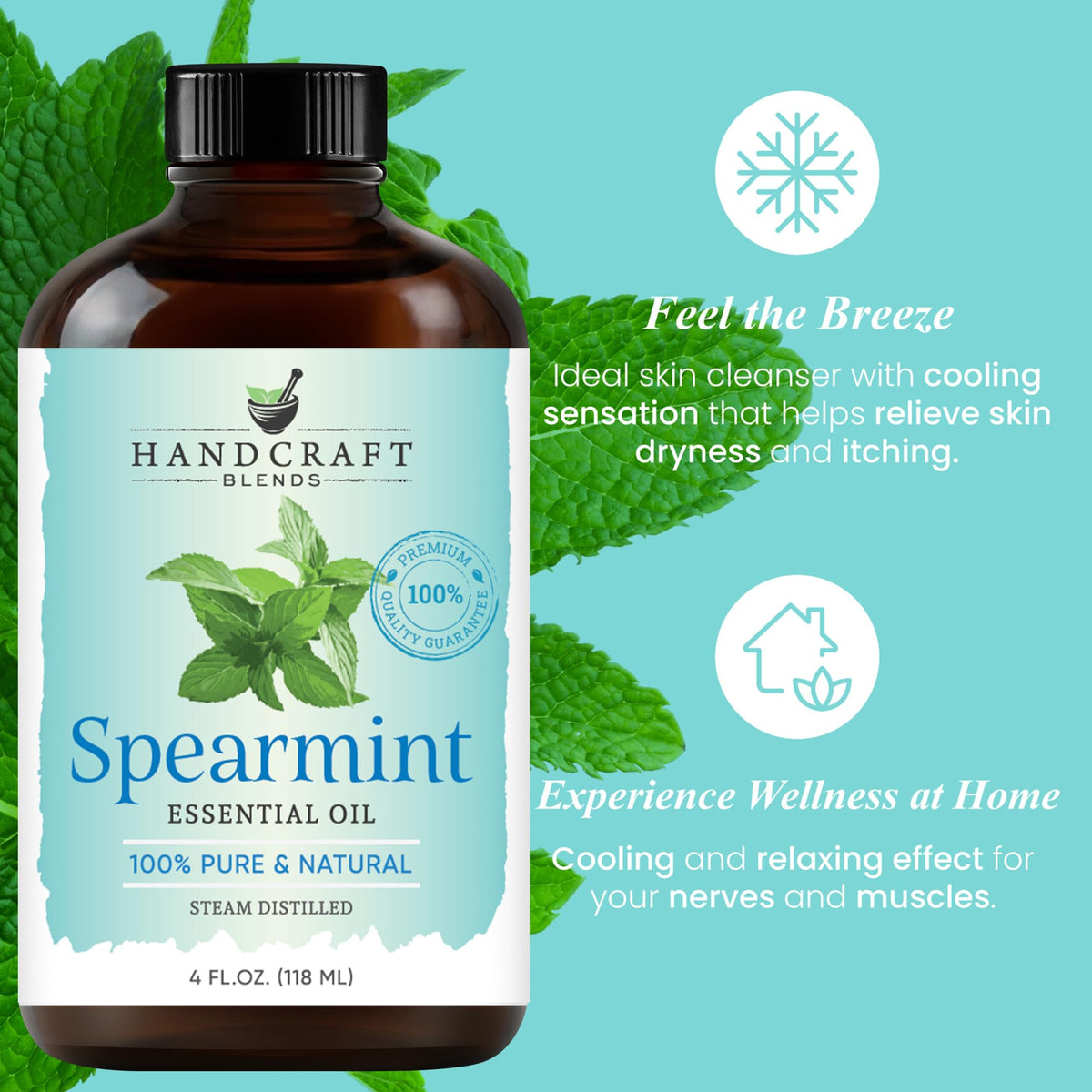 Lavender and Spearmint Essential Oils 2 x 4 Fl Oz C1983
