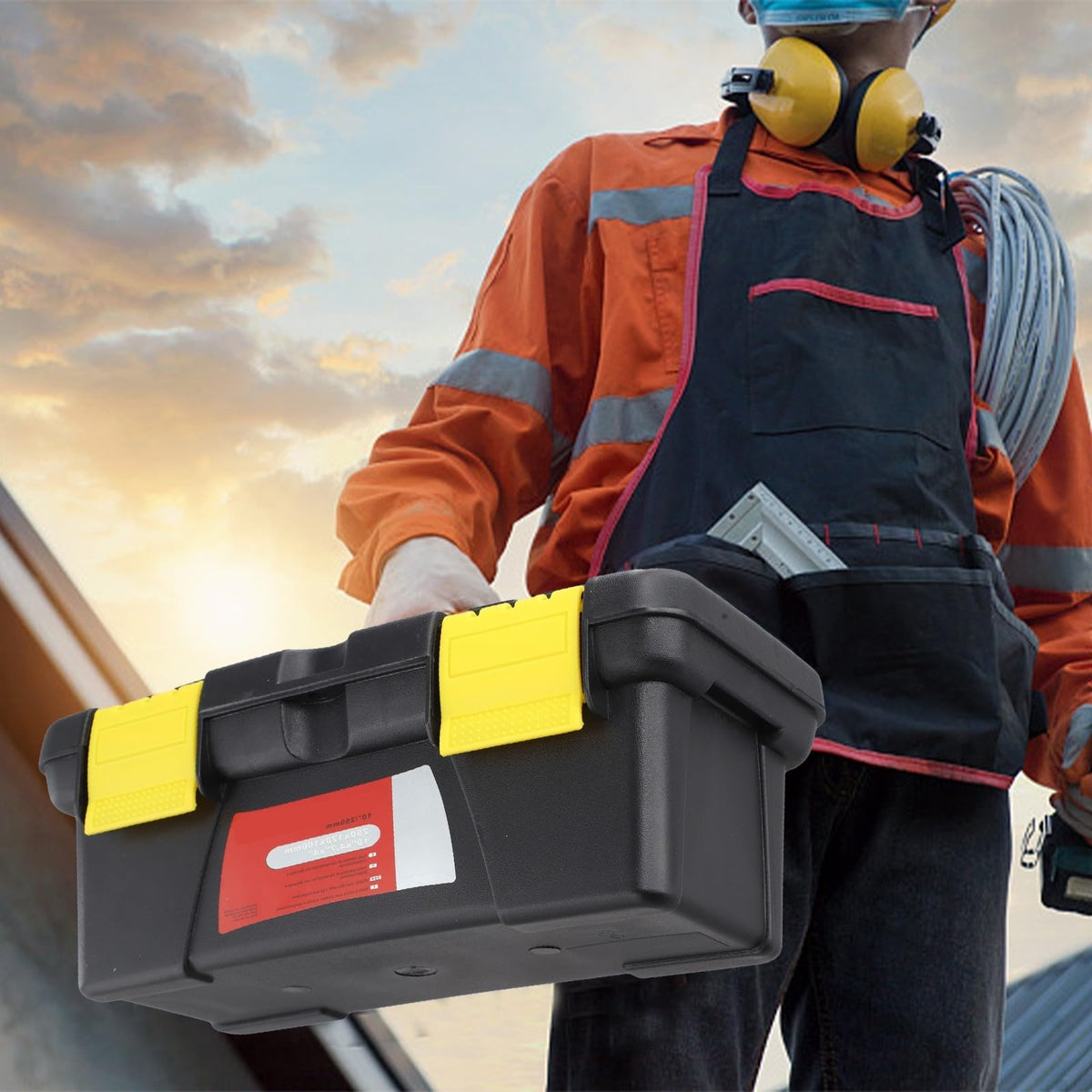 10 Inch Plastic Toolbox with 2-Layer Organization G34793