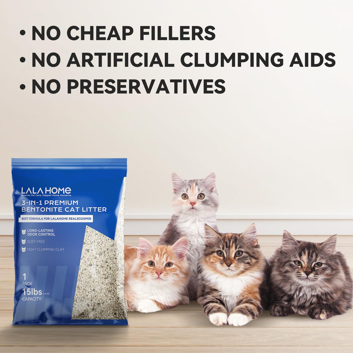 Clumping Bentonite Cat Litter 15 lb E208436