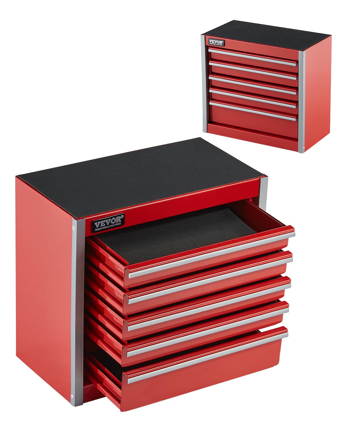 8.6-inch Portable Metal Tool Box with 5 Drawers H970
