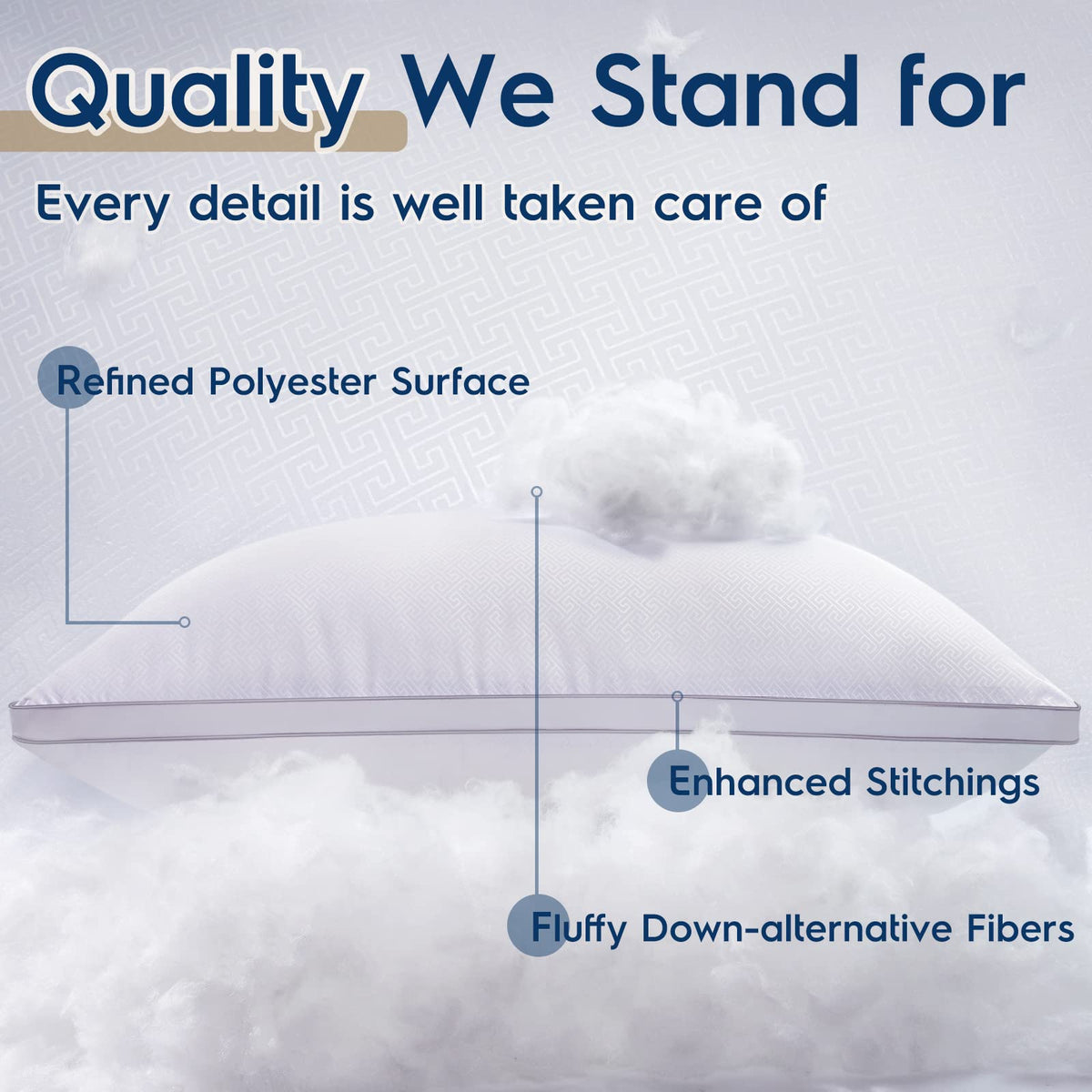 King Size White Pillows Set of 2 P685