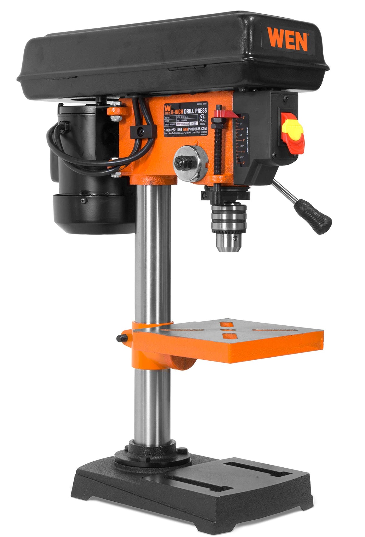 8-Inch 5-Speed Cast Iron Benchtop Drill Press with Vise Q31919