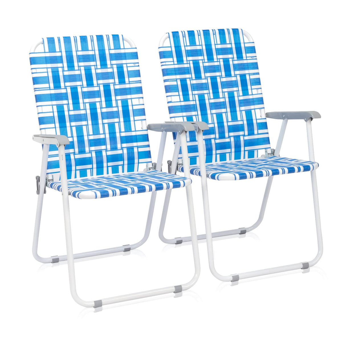 2 Pcs Webbed Folding Beach Chair I4646