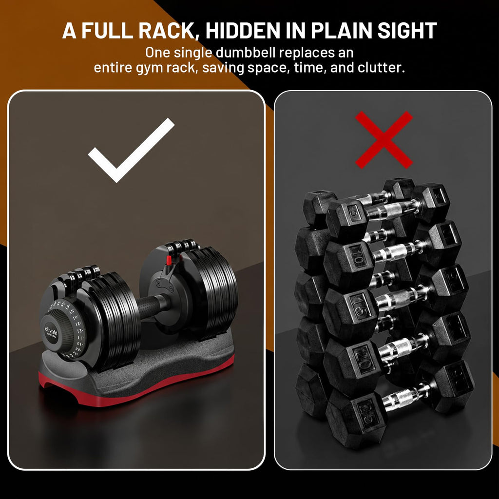 Adjustable Dumbbells Set 5–88LB R6540