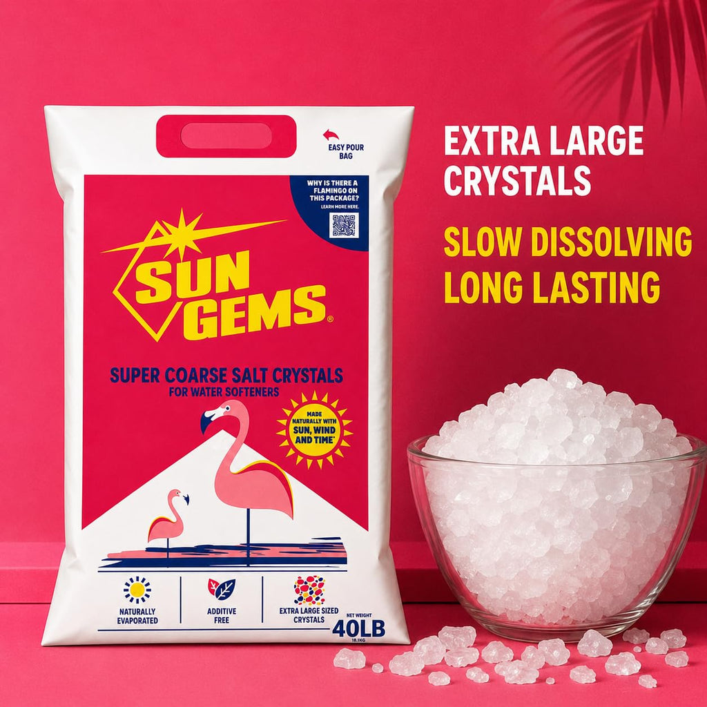 Super Coarse Water Softener Salt Crystals 40 lb Additive Free K90845