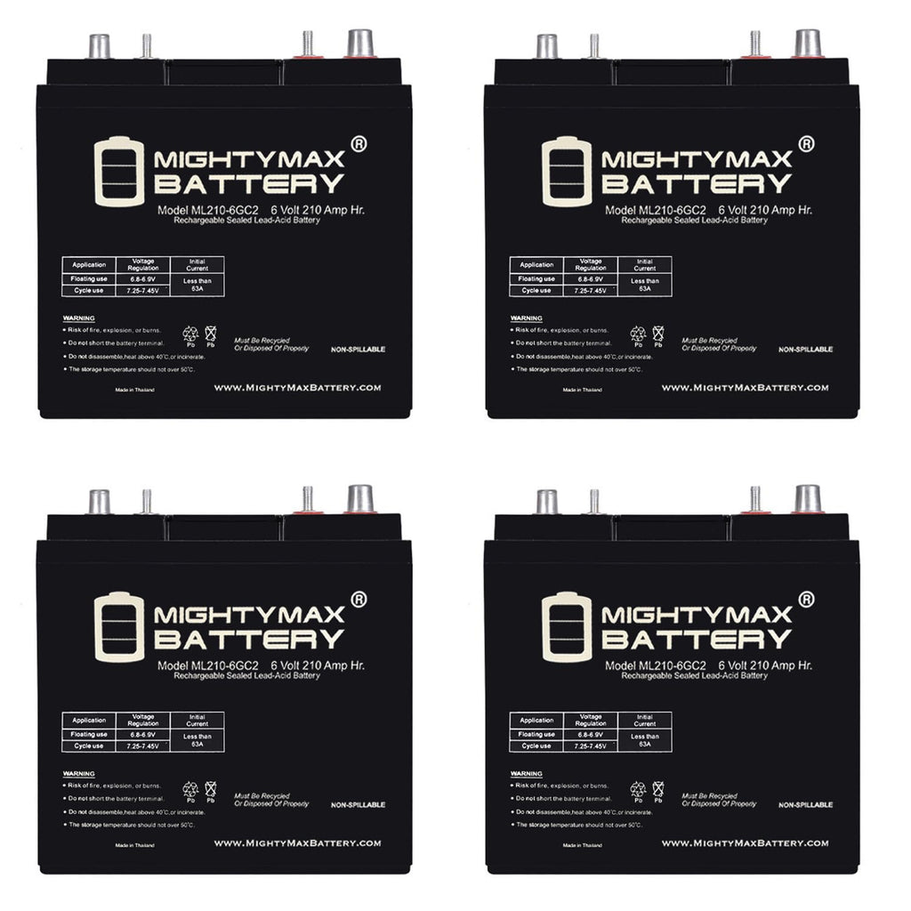 6V 210AH Deep Cycle AGM Battery 4 Pack H682802