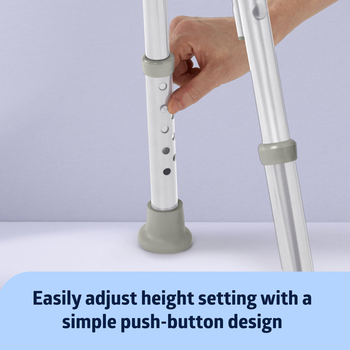 Light Blue Adjustable Tub Transfer Bench and Shower Chair 350 lb. Weight Capacity L873