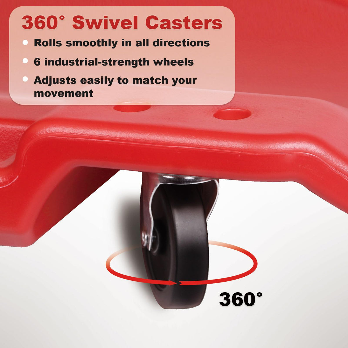 40 Inch Heavy Duty 500 lbs Rolling Car Creeper with Padded Headrest J46692