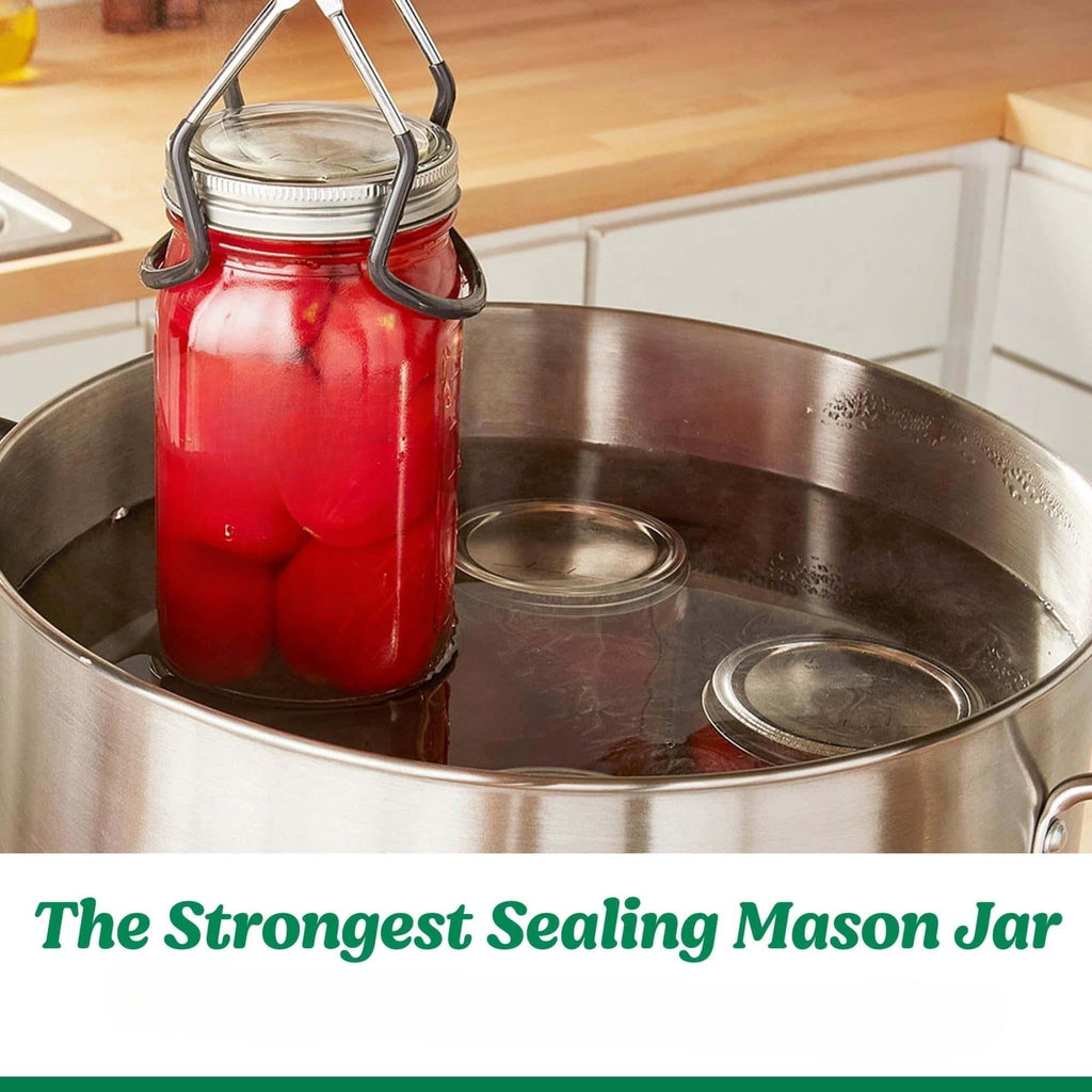 16 Oz Wide Mouth Glass Mason Jars with Lids & Bands, 12-Pack J68097