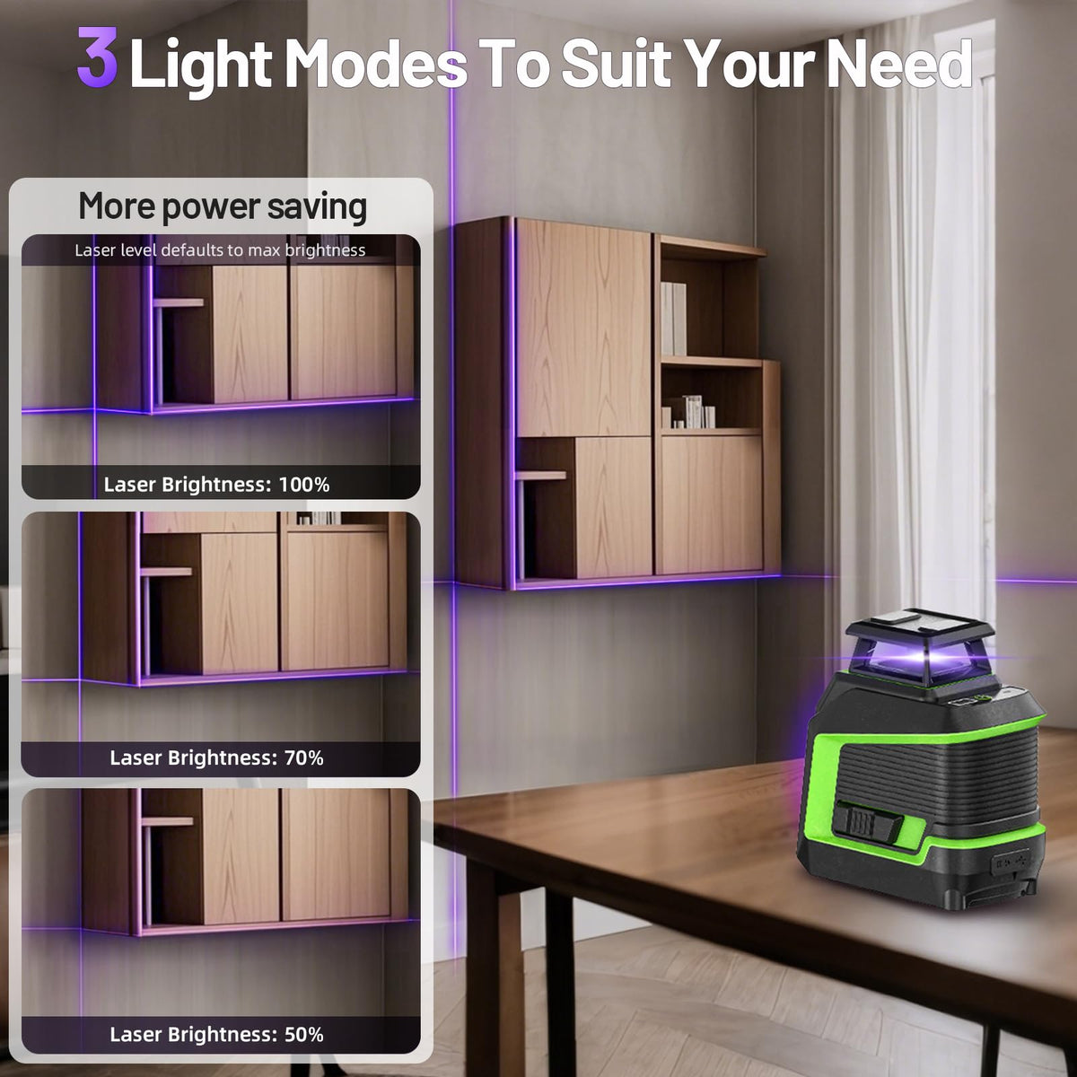 360° Self Leveling Laser Level with Pulse Mode W446