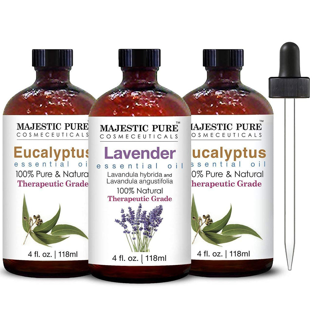 Lavender and Eucalyptus Essential Oil 3 Bottle Bundle 4 fl oz Each X350
