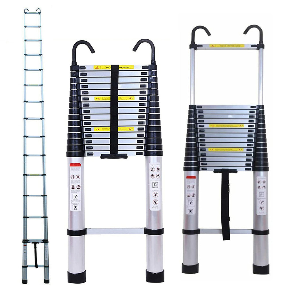 20.34 FT Aluminum Telescoping Ladder 330 Lb Capacity R38509