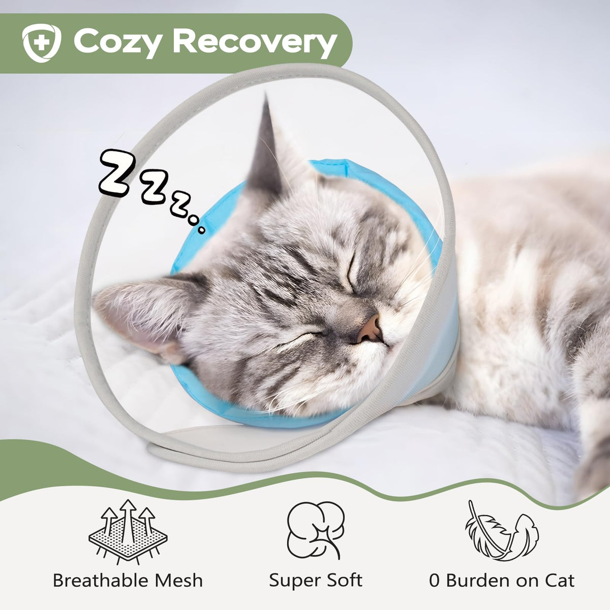 Soft Waterproof Mesh Cat Recovery Cone Collar P28538