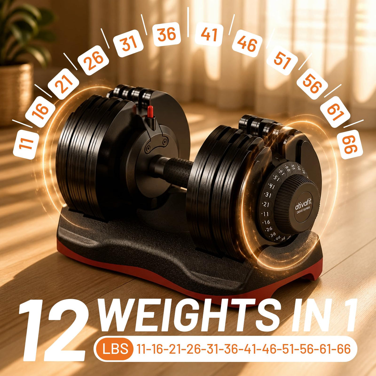 Adjustable Dumbbells Set 5–88LB R6540