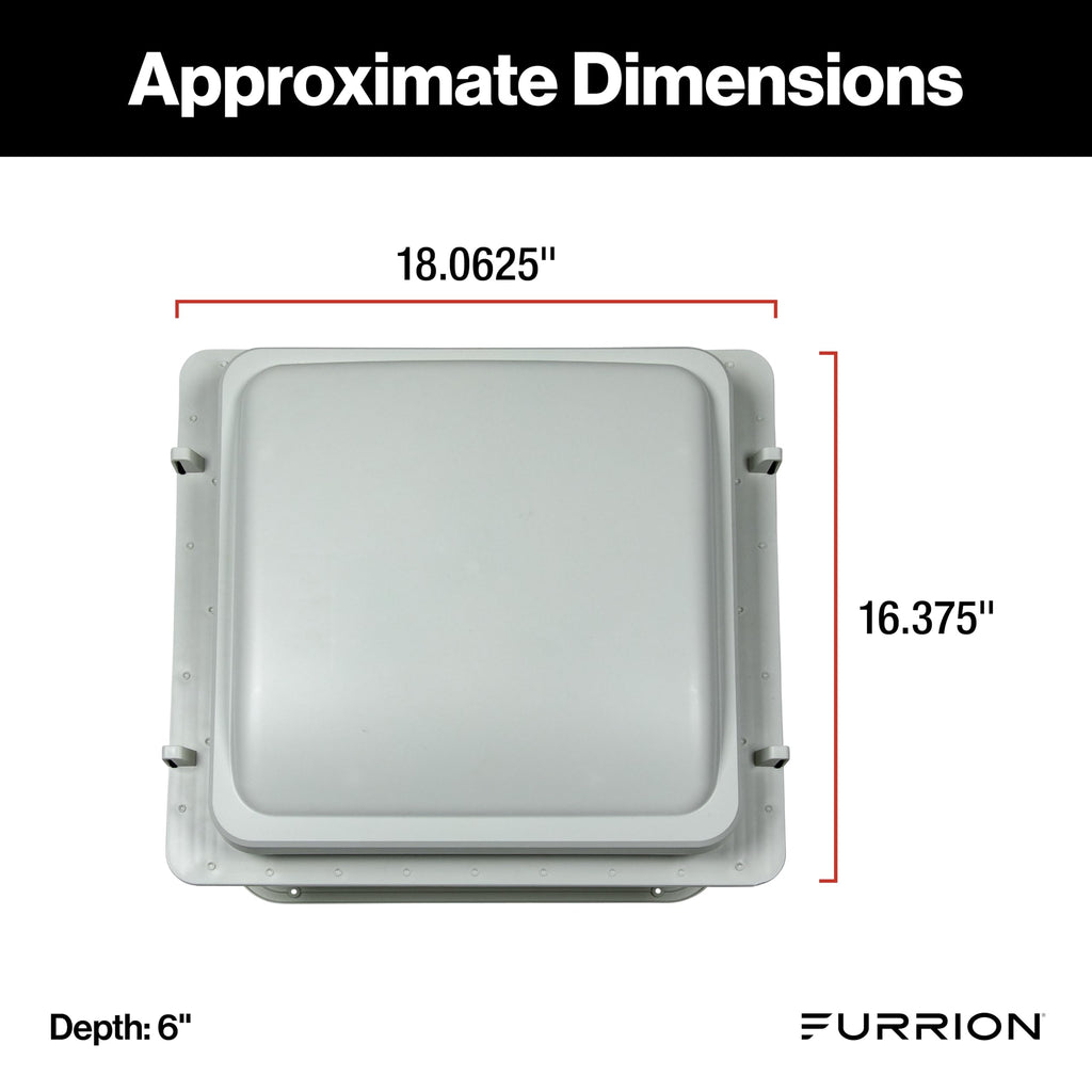 14" RV Rooftop Vent Exhaust Fan with Lid, White P72480