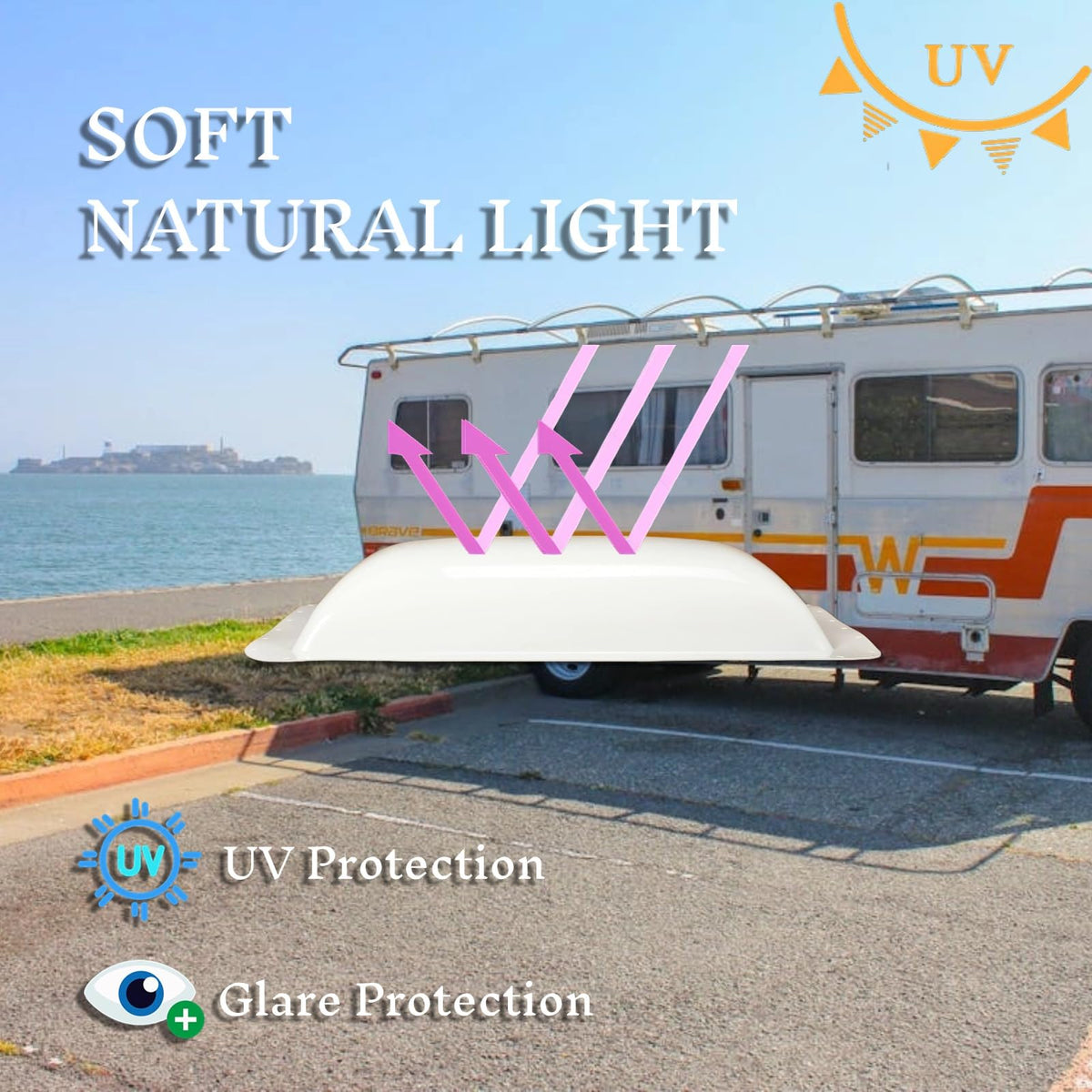 18" x 26" White RV Skylight Replacement R3106