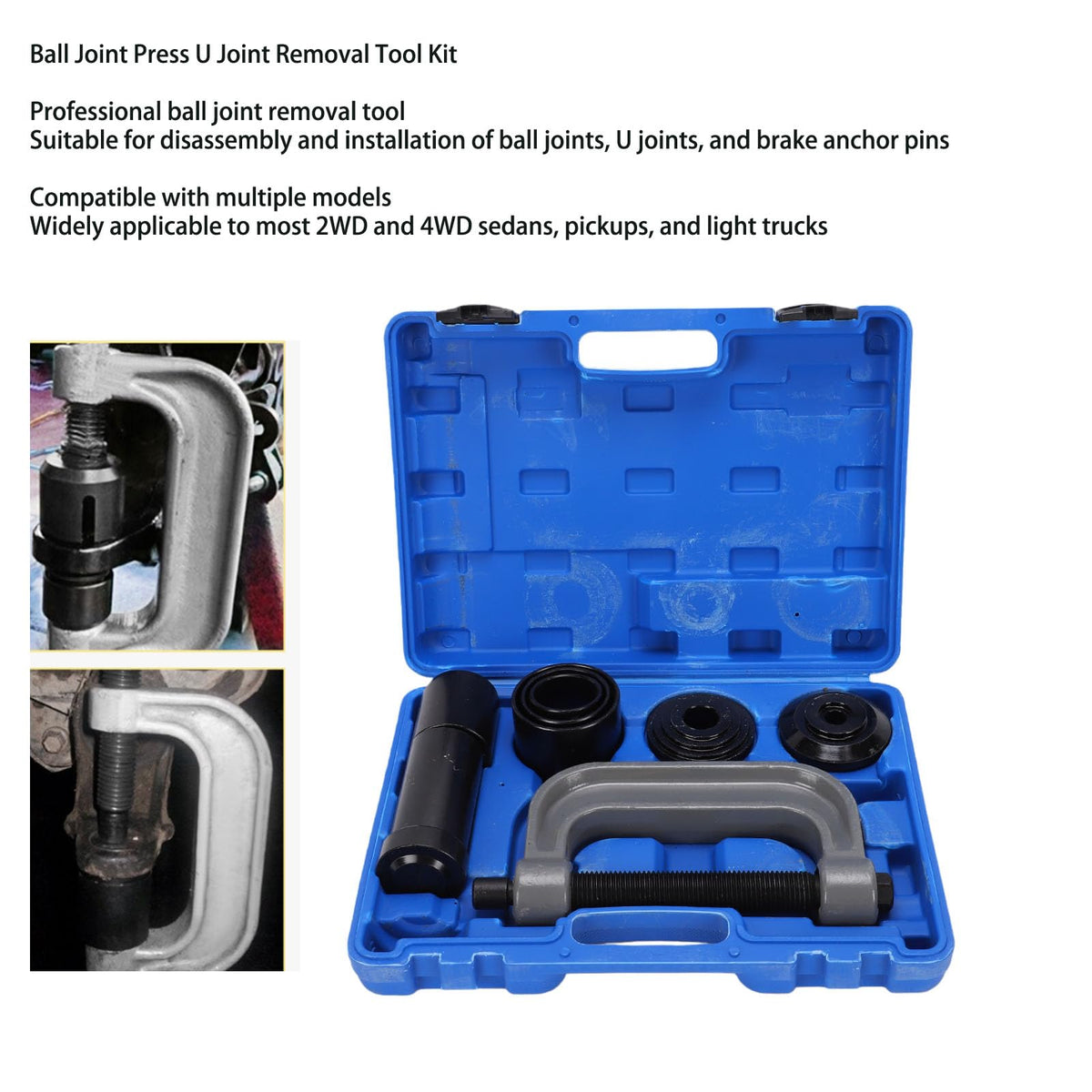 Heavy Duty Steel Ball Joint Press Kit 10 Piece Set C71942