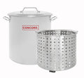 40 Quart Stainless Steel Stock Pot with Steamer Basket and Propane Stove P3619