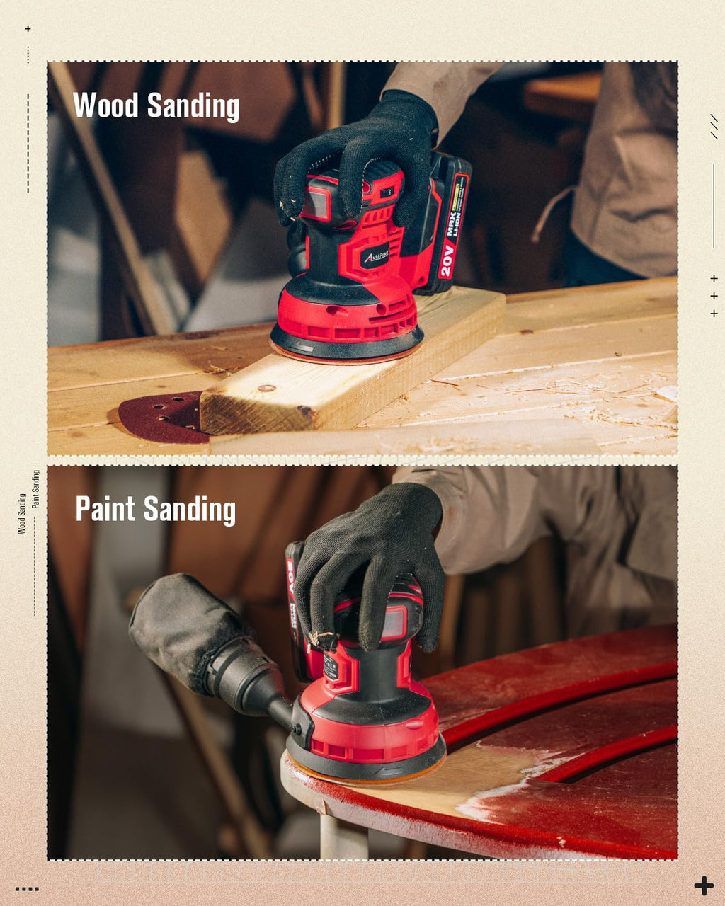 20V Cordless Random Orbital Sander 5” S155672