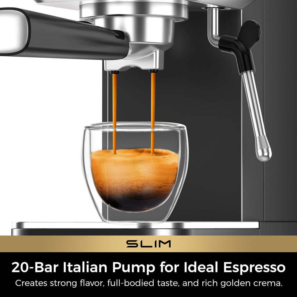 Slim Espresso Machine with Milk Frother Q551712
