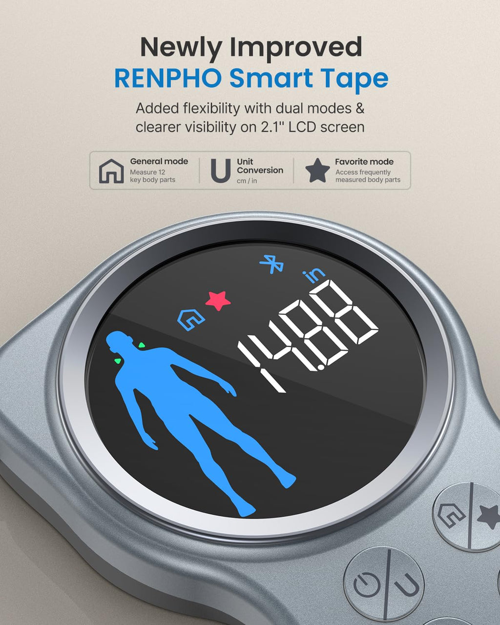 Smart Tape with Large Display, Scale with BMI V2791