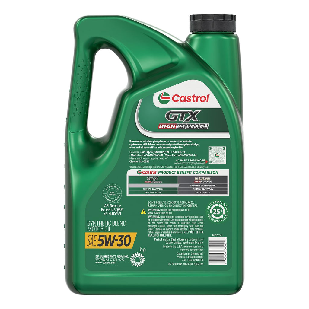 5W-30 Synthetic Blend Motor Oil, 5 Quarts Z882193
